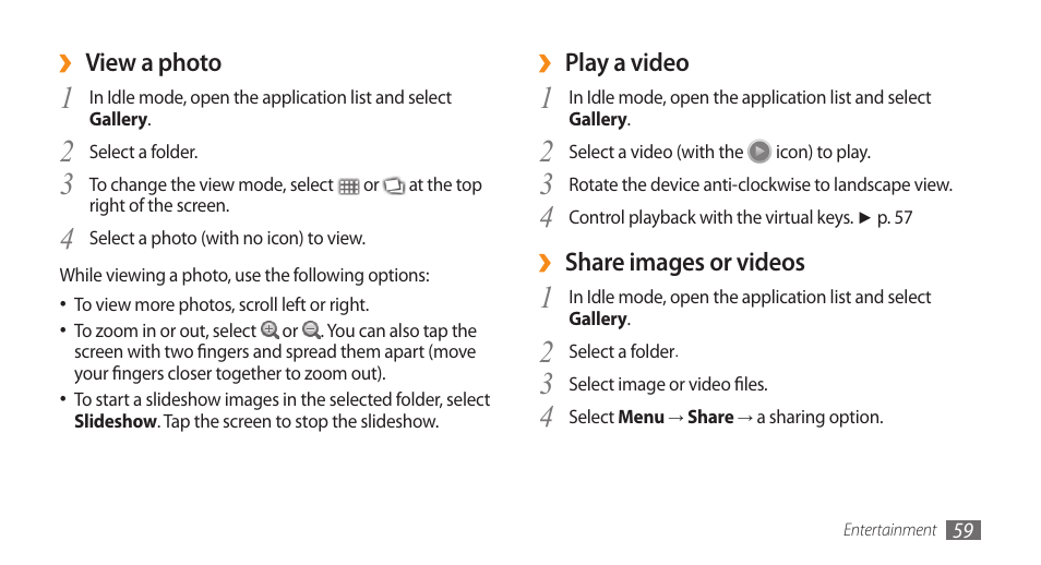 Samsung GALAXY S GT-I9000 User Manual | Page 59 / 132