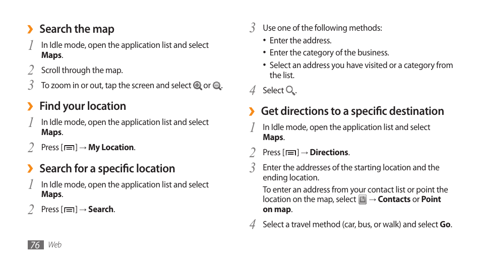 Samsung GALAXY S GT-I9000 User Manual | Page 76 / 132