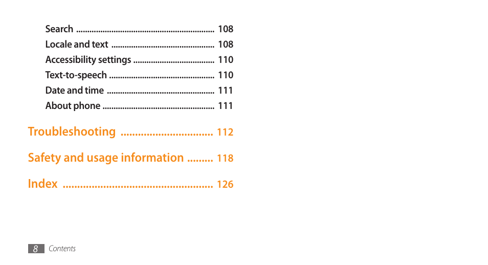 Samsung GALAXY S GT-I9000 User Manual | Page 8 / 132