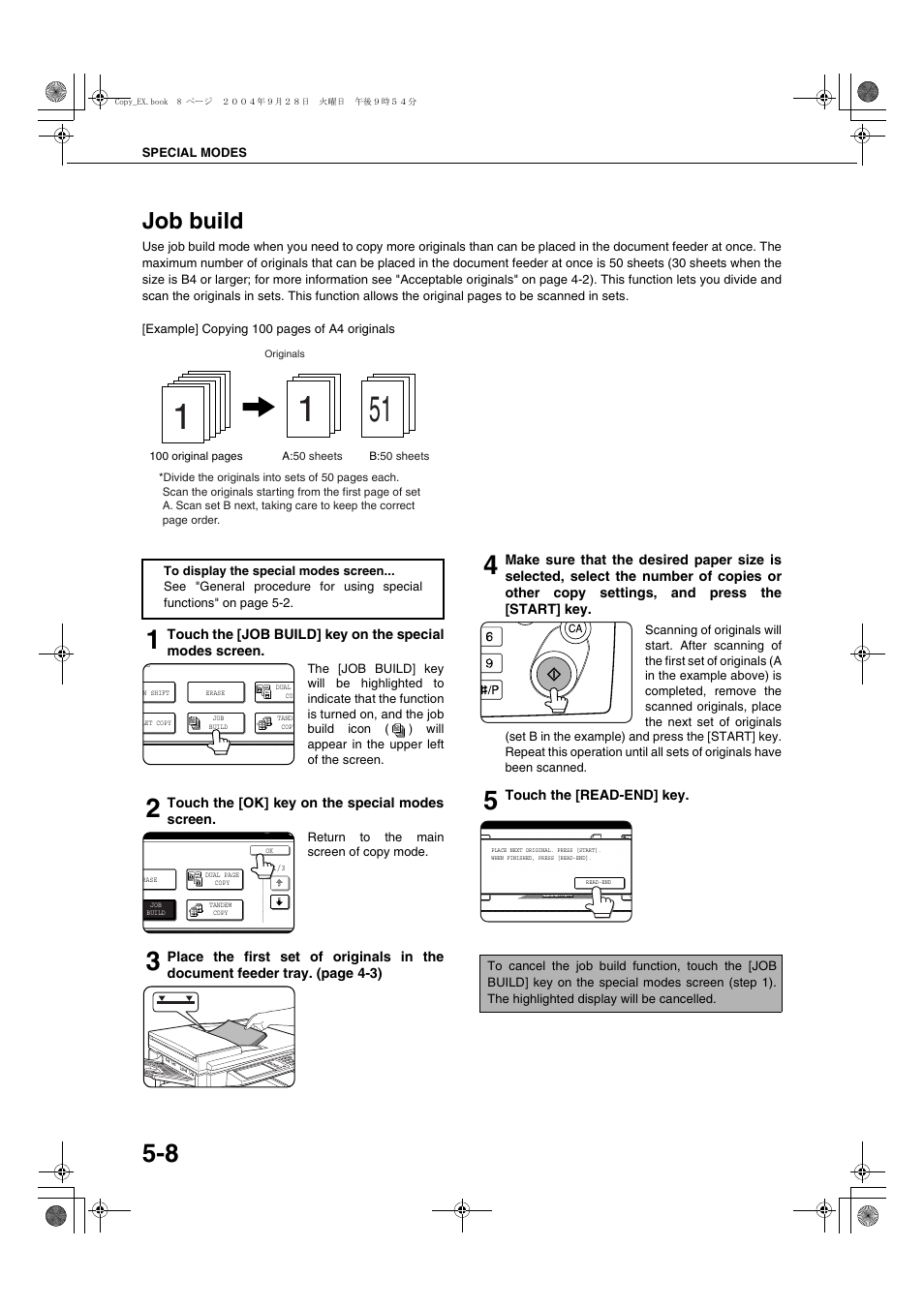 Job build | Sharp AR-M451N User Manual | Page 108 / 188