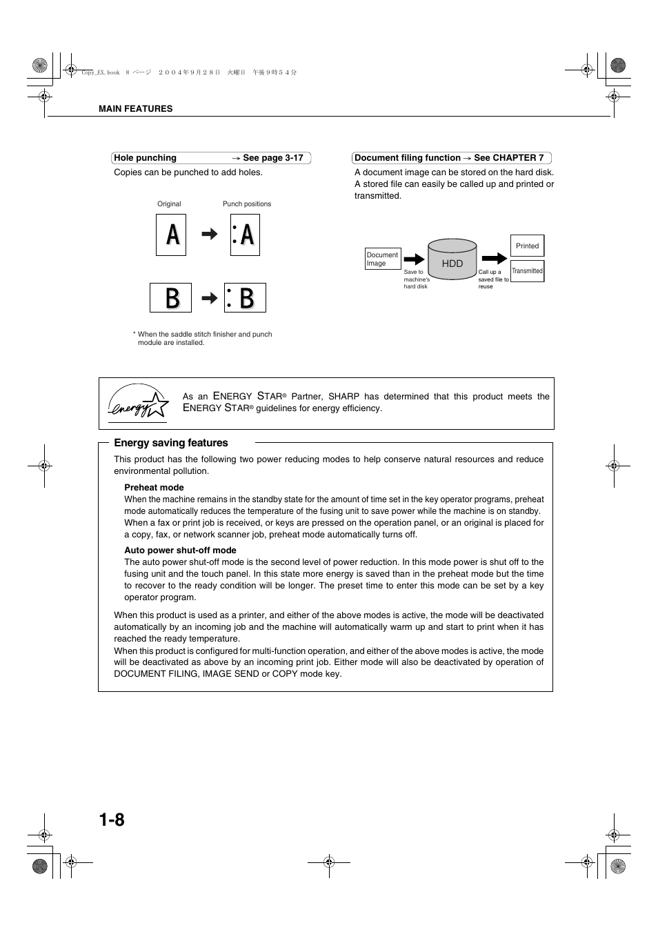 E 1-8 | Sharp AR-M451N User Manual | Page 18 / 188