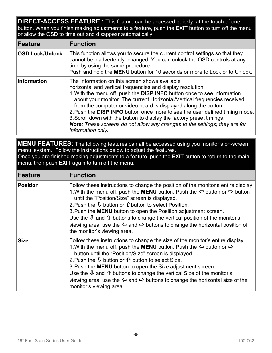 Sharp VT19B-PW User Manual | Page 8 / 17