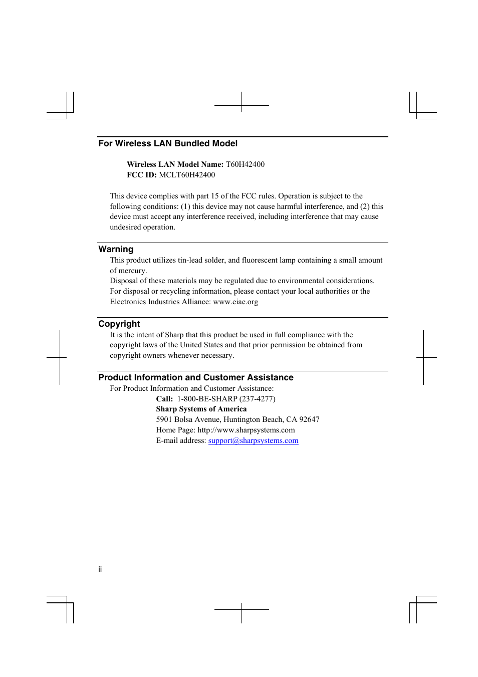 Sharp PC-MM1 User Manual | Page 4 / 123