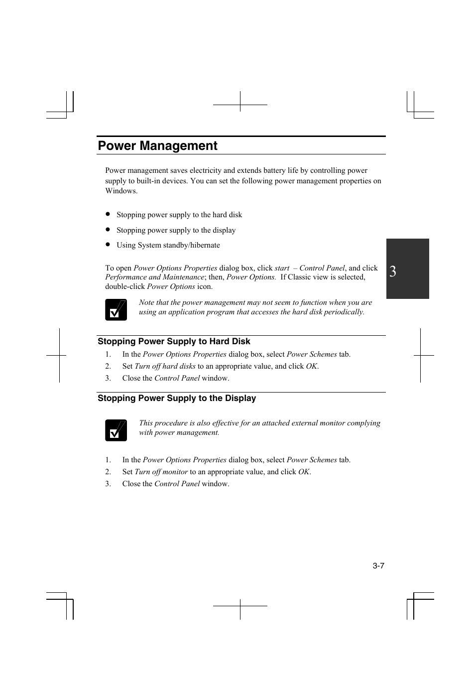 Power management | Sharp PC-MM1 User Manual | Page 47 / 123