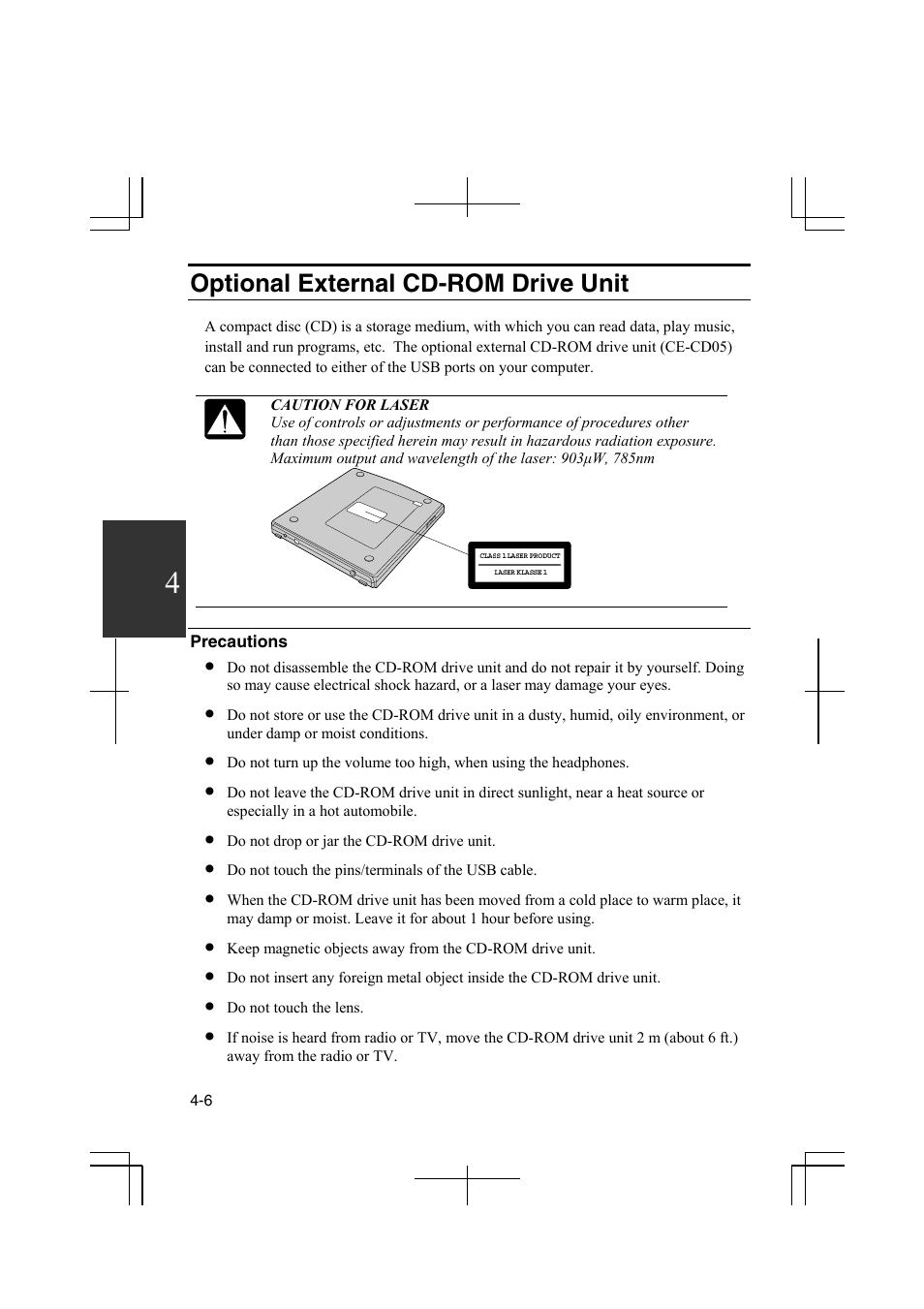 Optional external cd-rom drive unit | Sharp PC-MM1 User Manual | Page 56 / 123