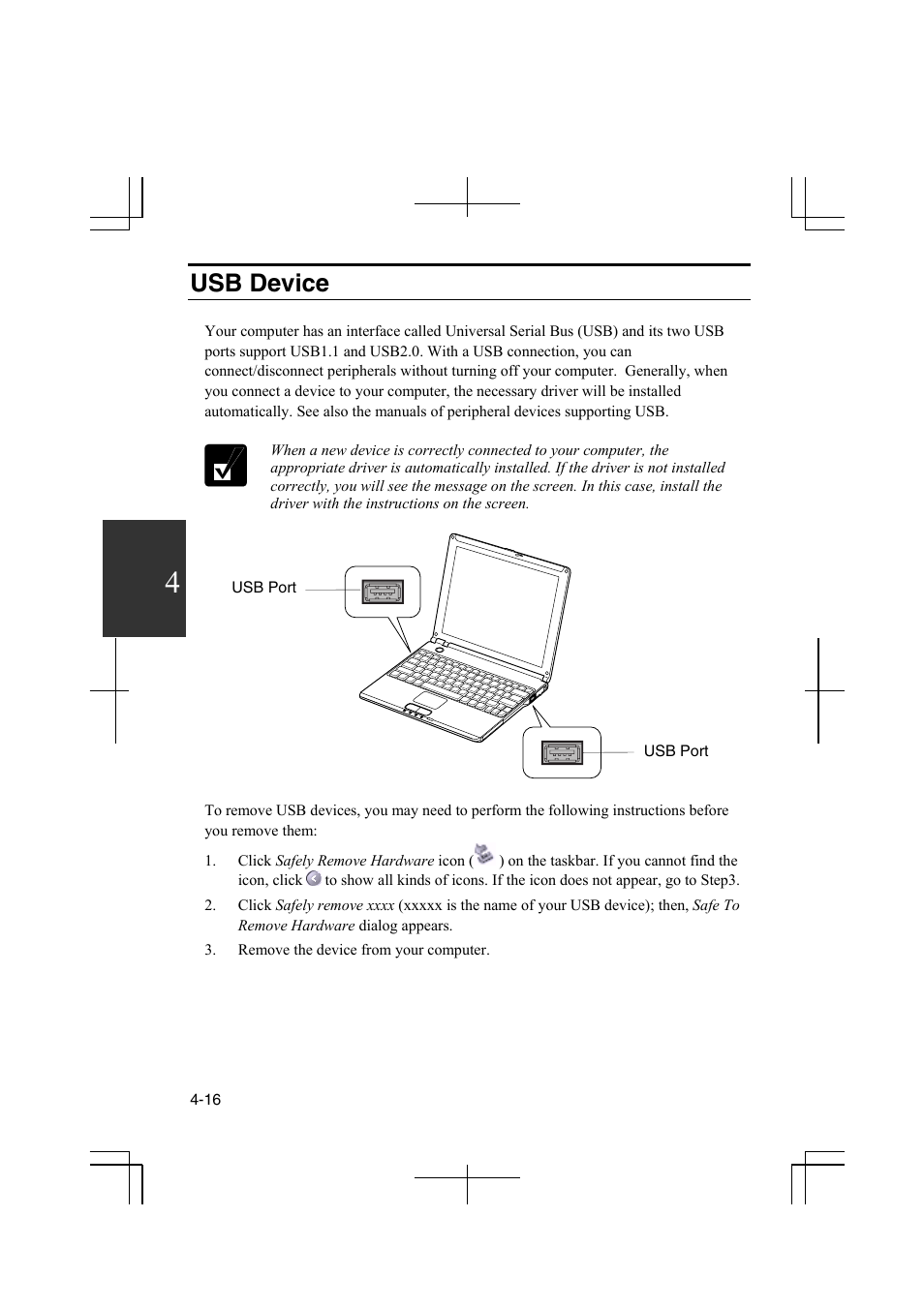 Usb device | Sharp PC-MM1 User Manual | Page 66 / 123