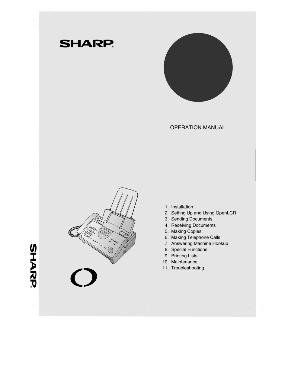 Sharp UX-340L User Manual | 155 pages