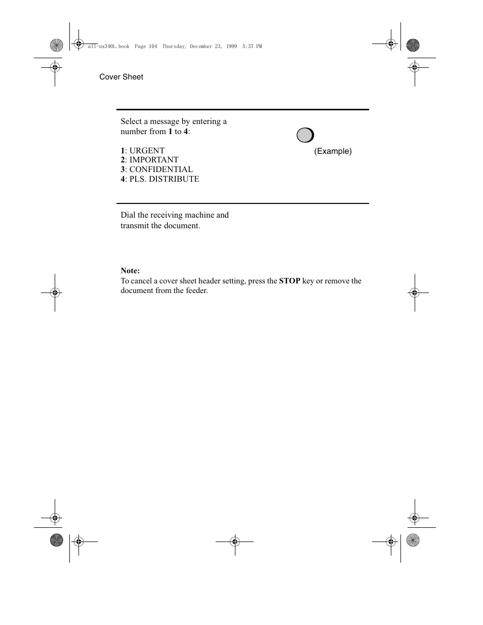 Sharp UX-340L User Manual | Page 106 / 155