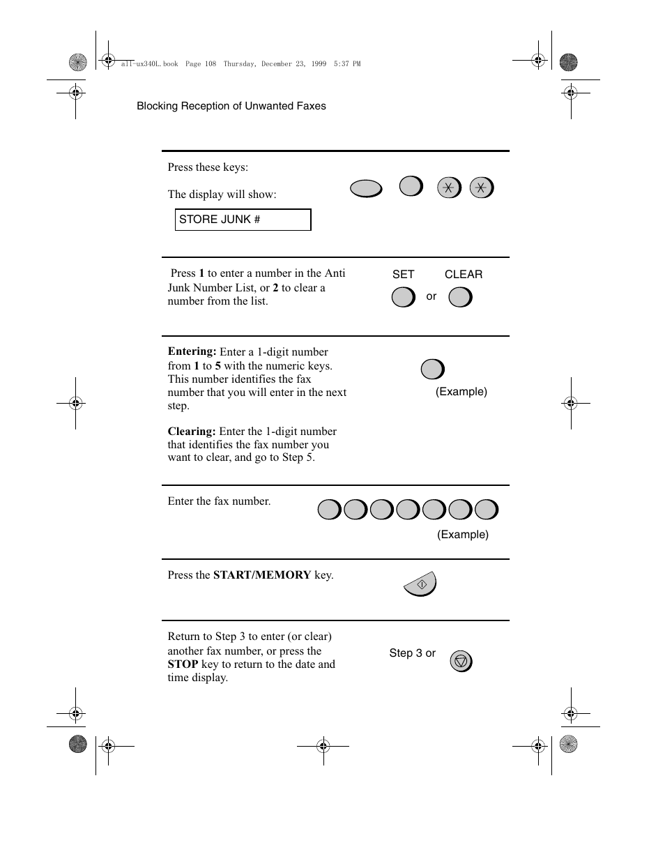 Sharp UX-340L User Manual | Page 110 / 155