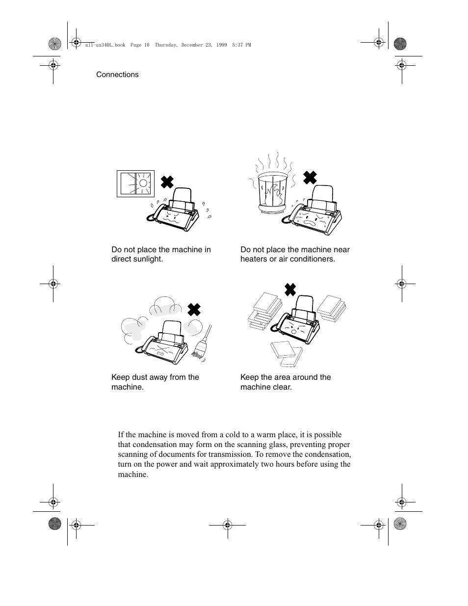 Connections | Sharp UX-340L User Manual | Page 12 / 155