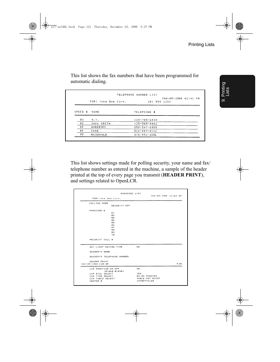 Sharp UX-340L User Manual | Page 123 / 155