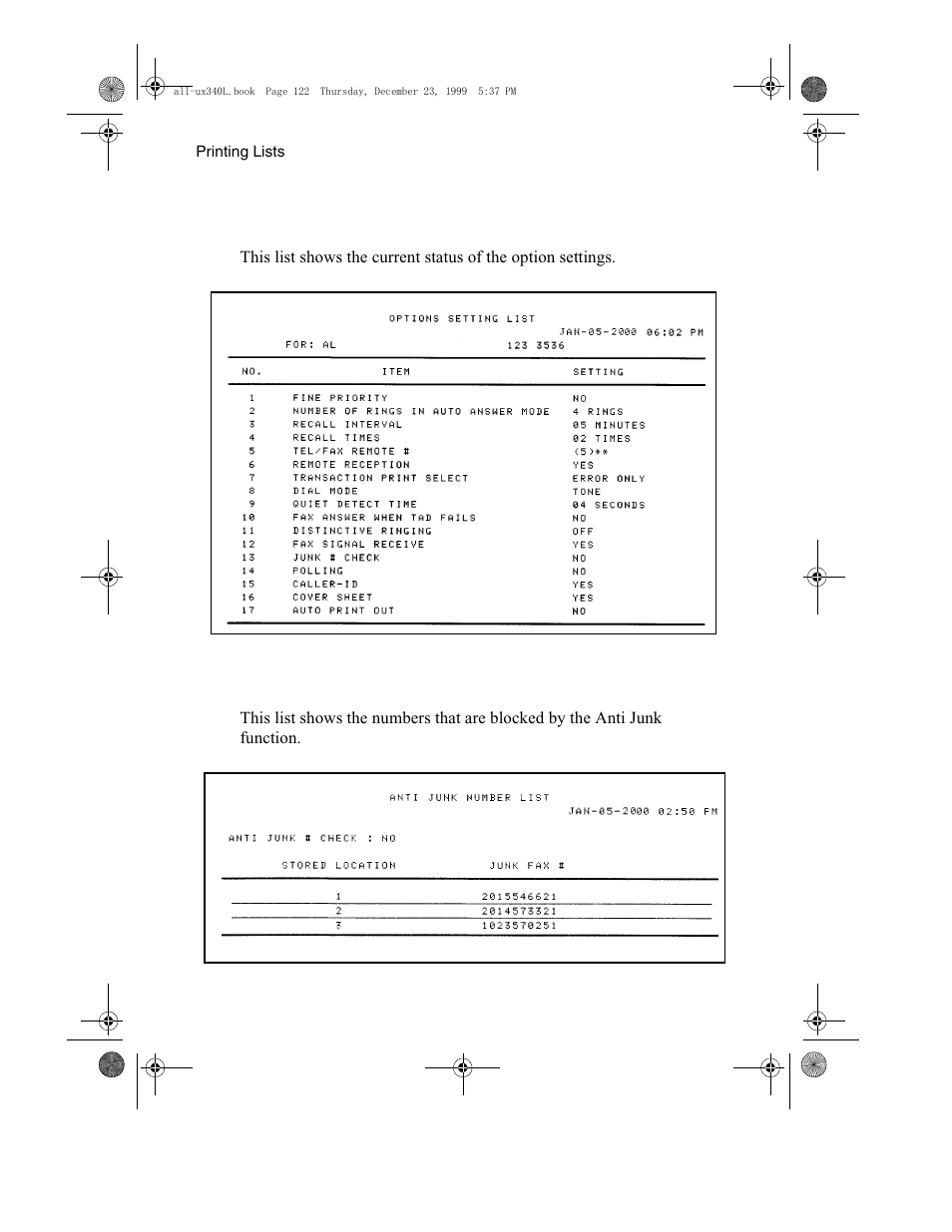 Sharp UX-340L User Manual | Page 124 / 155