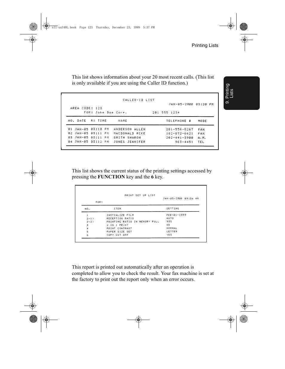 Sharp UX-340L User Manual | Page 125 / 155