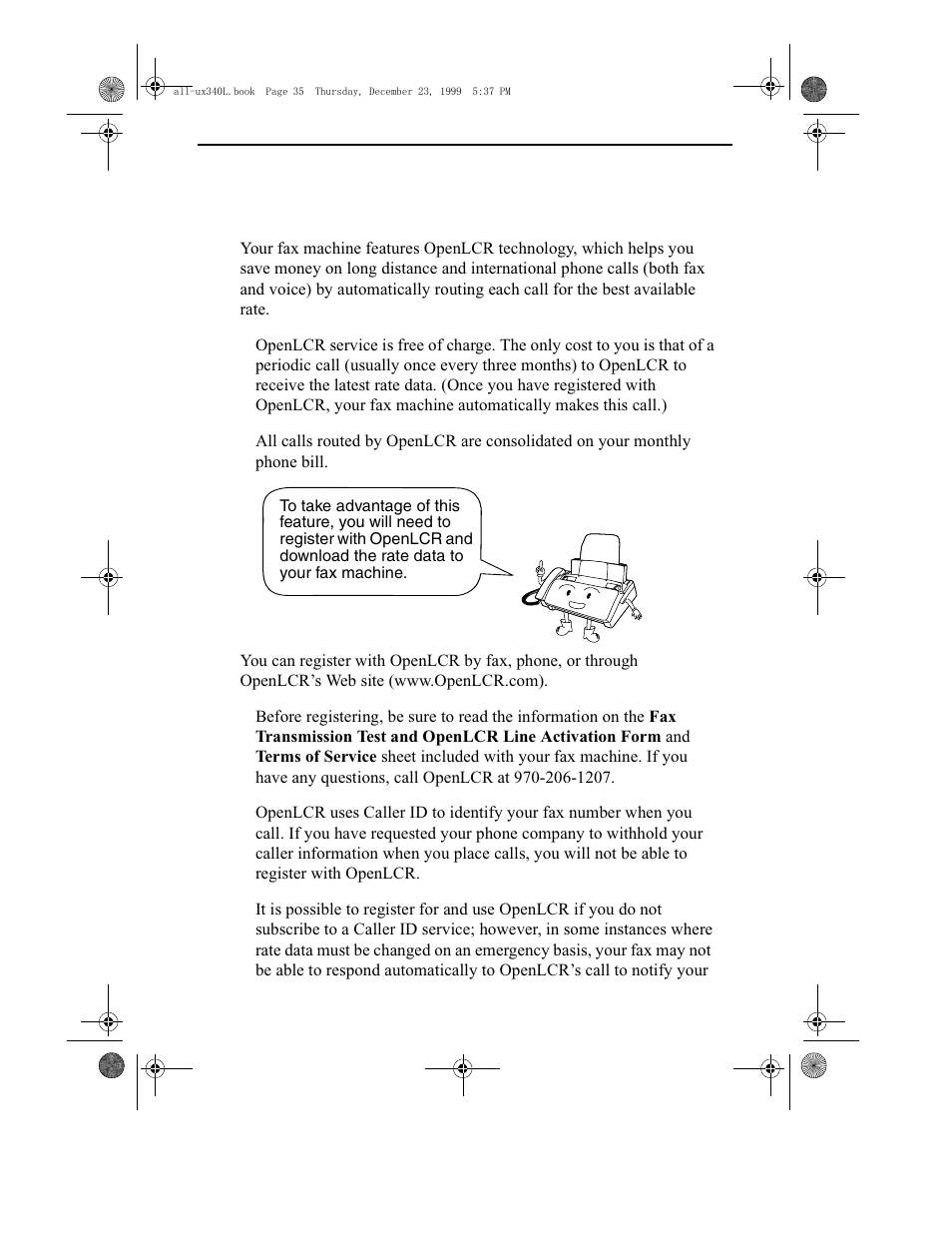 Setting up and using openlcr | Sharp UX-340L User Manual | Page 37 / 155