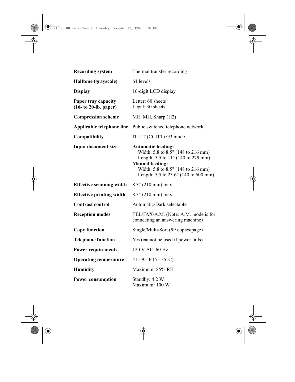 Sharp UX-340L User Manual | Page 4 / 155