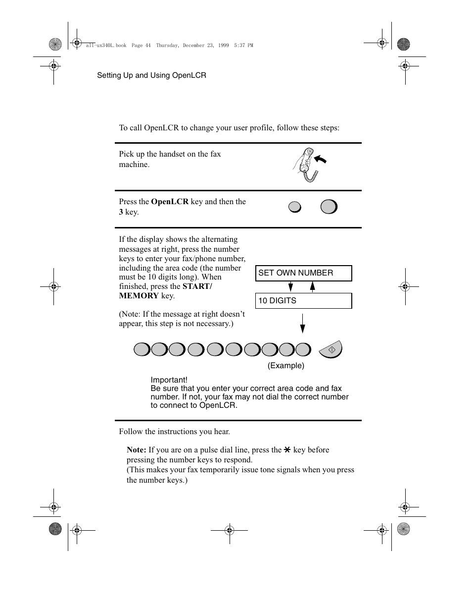 Sharp UX-340L User Manual | Page 46 / 155