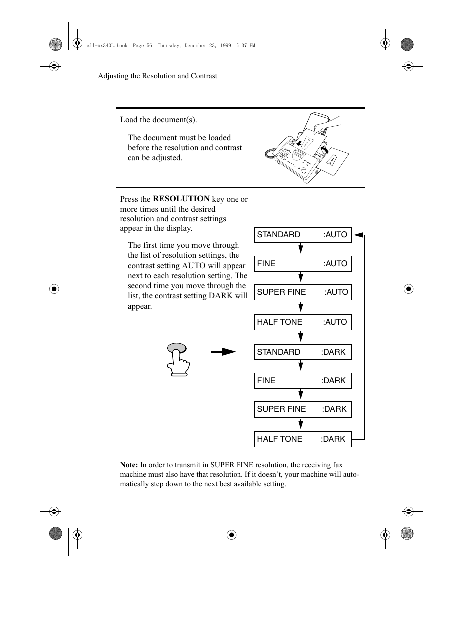 Sharp UX-340L User Manual | Page 58 / 155