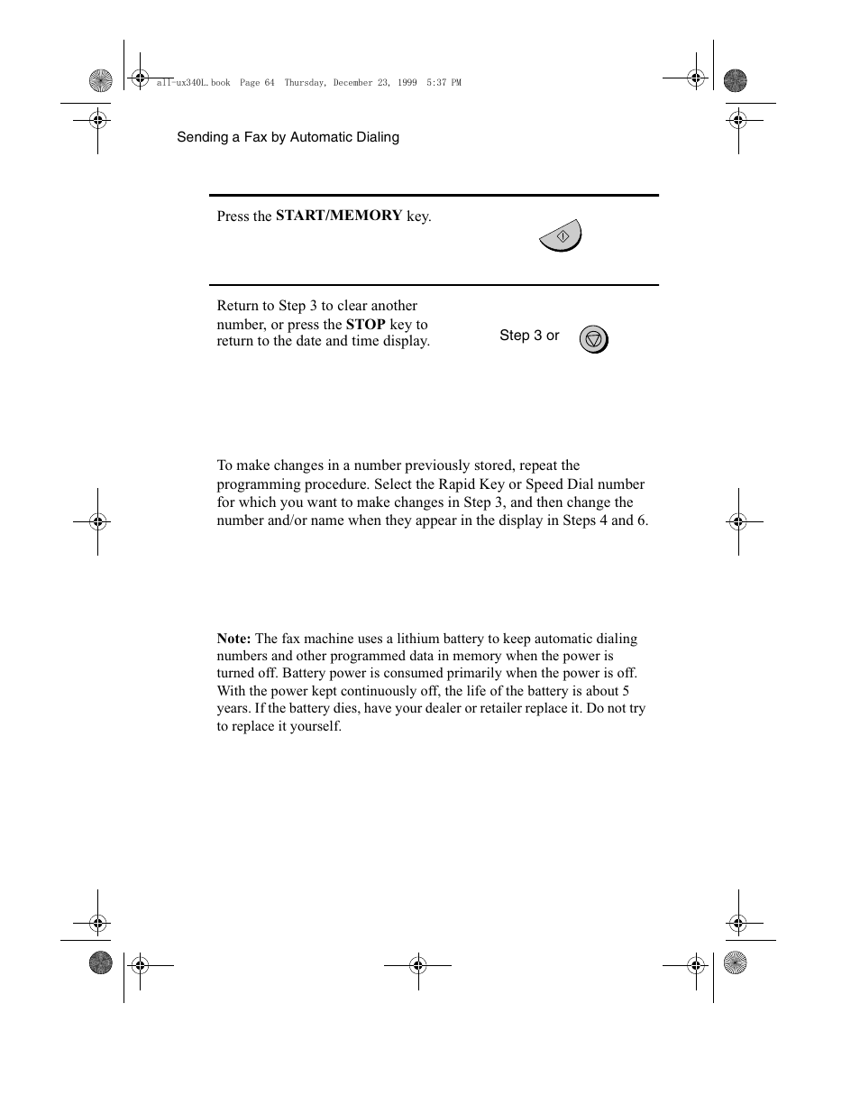 Sharp UX-340L User Manual | Page 66 / 155