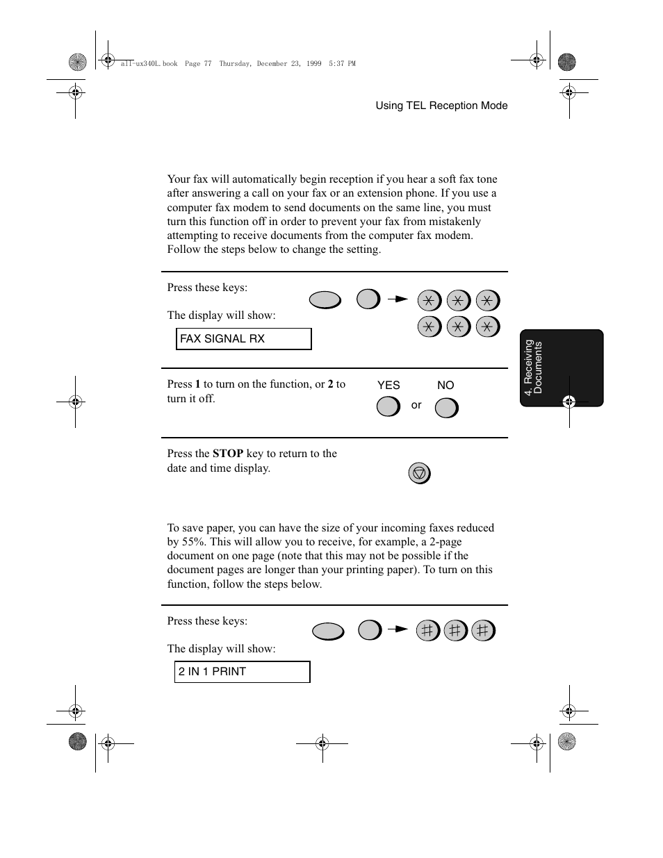 Sharp UX-340L User Manual | Page 79 / 155