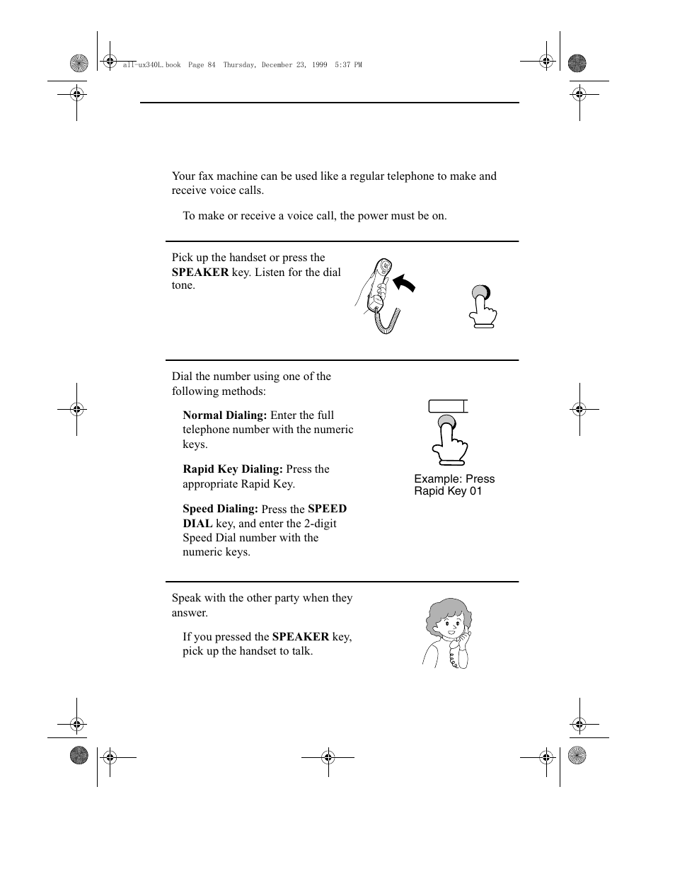 Making telephone calls | Sharp UX-340L User Manual | Page 86 / 155