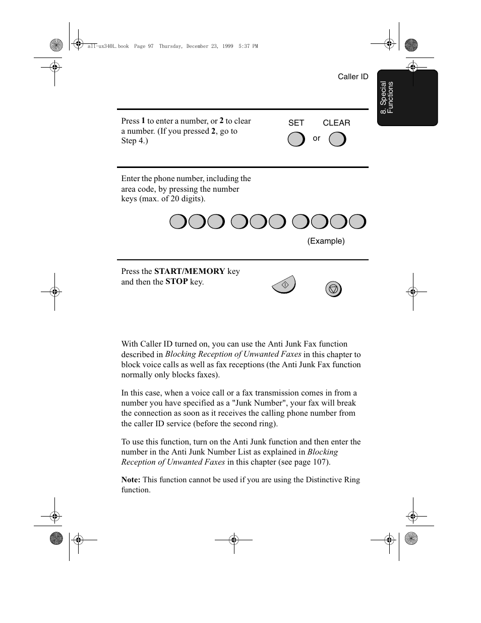 Sharp UX-340L User Manual | Page 99 / 155