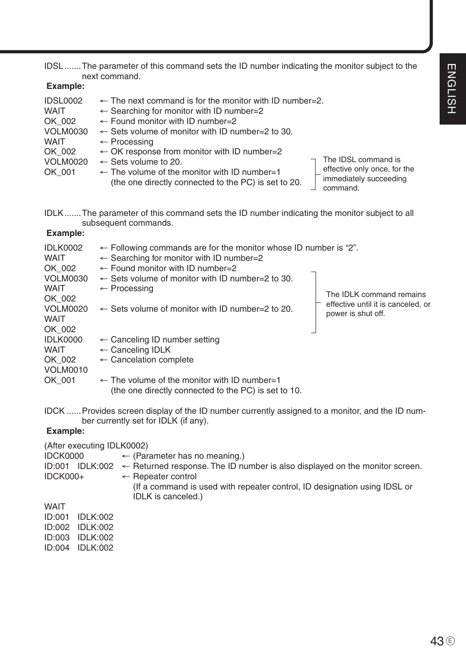 English | Sharp PN-455 User Manual | Page 43 / 62