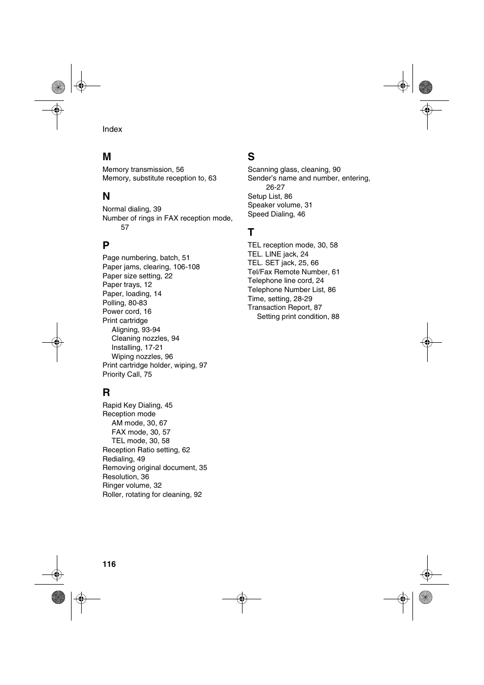 Sharp FO-B1600 User Manual | Page 118 / 120