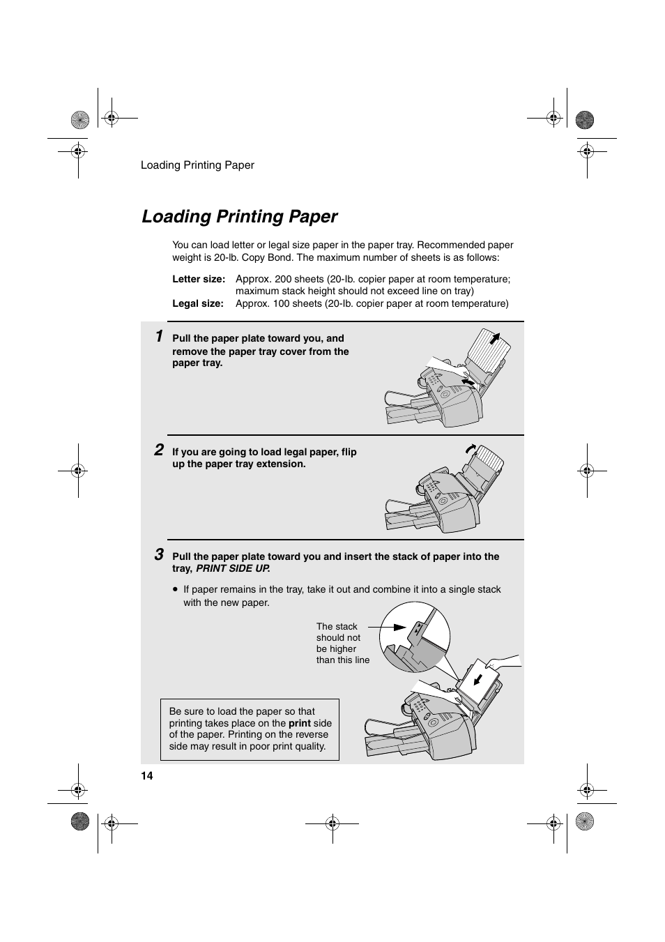 Loading printing paper | Sharp FO-B1600 User Manual | Page 16 / 120