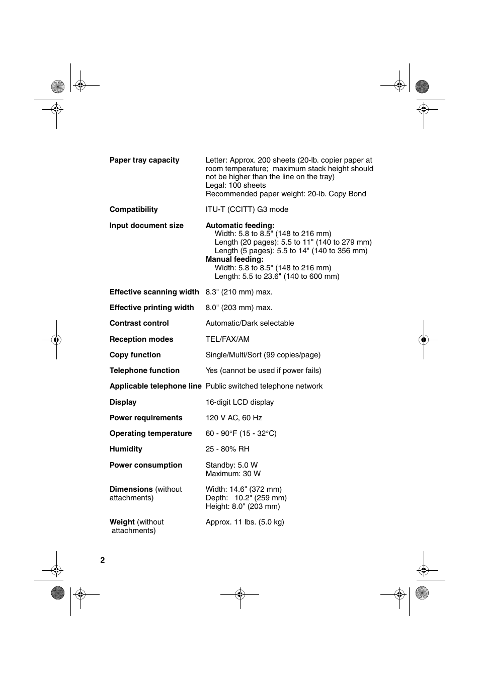 Sharp FO-B1600 User Manual | Page 4 / 120