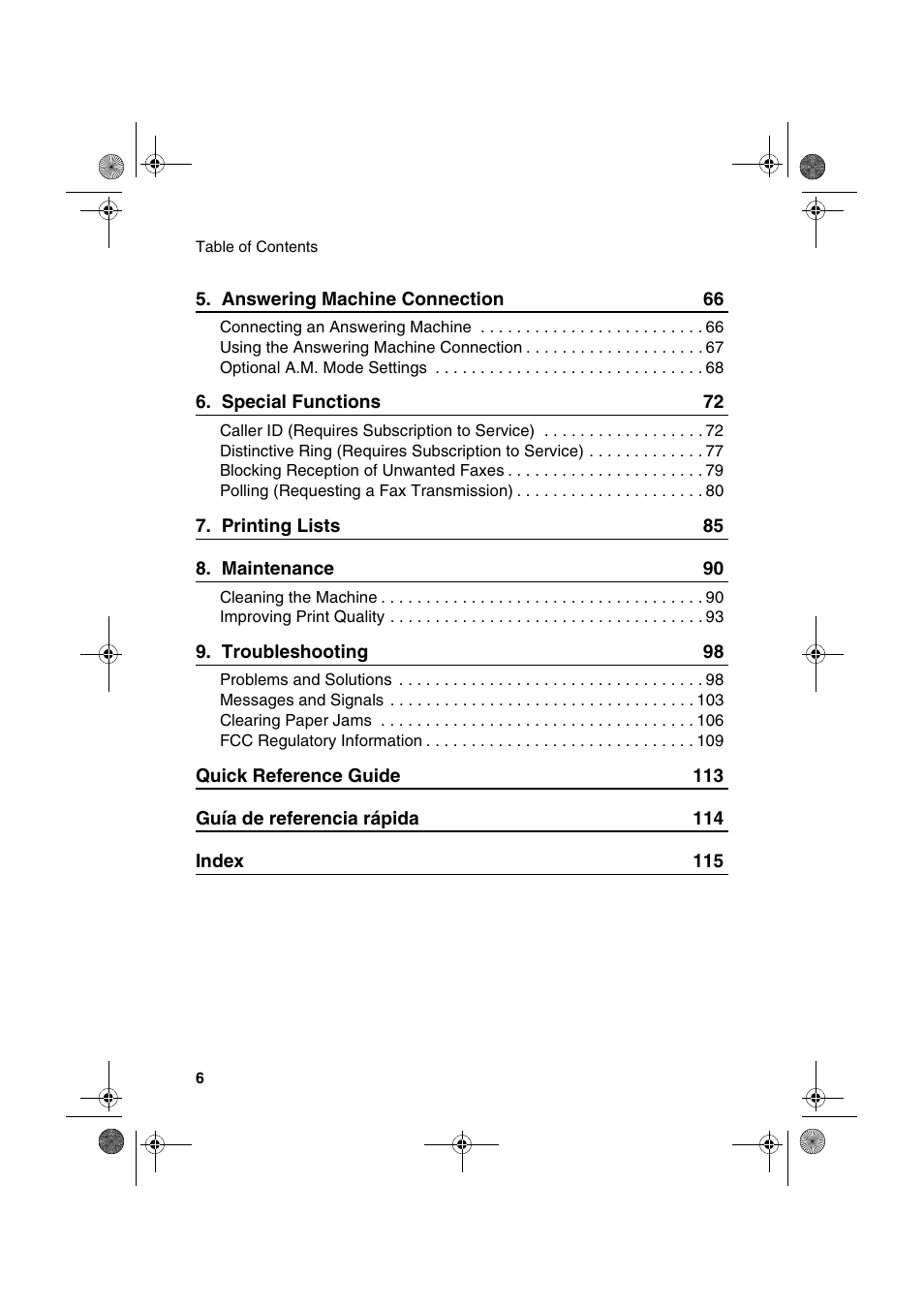 Sharp FO-B1600 User Manual | Page 8 / 120