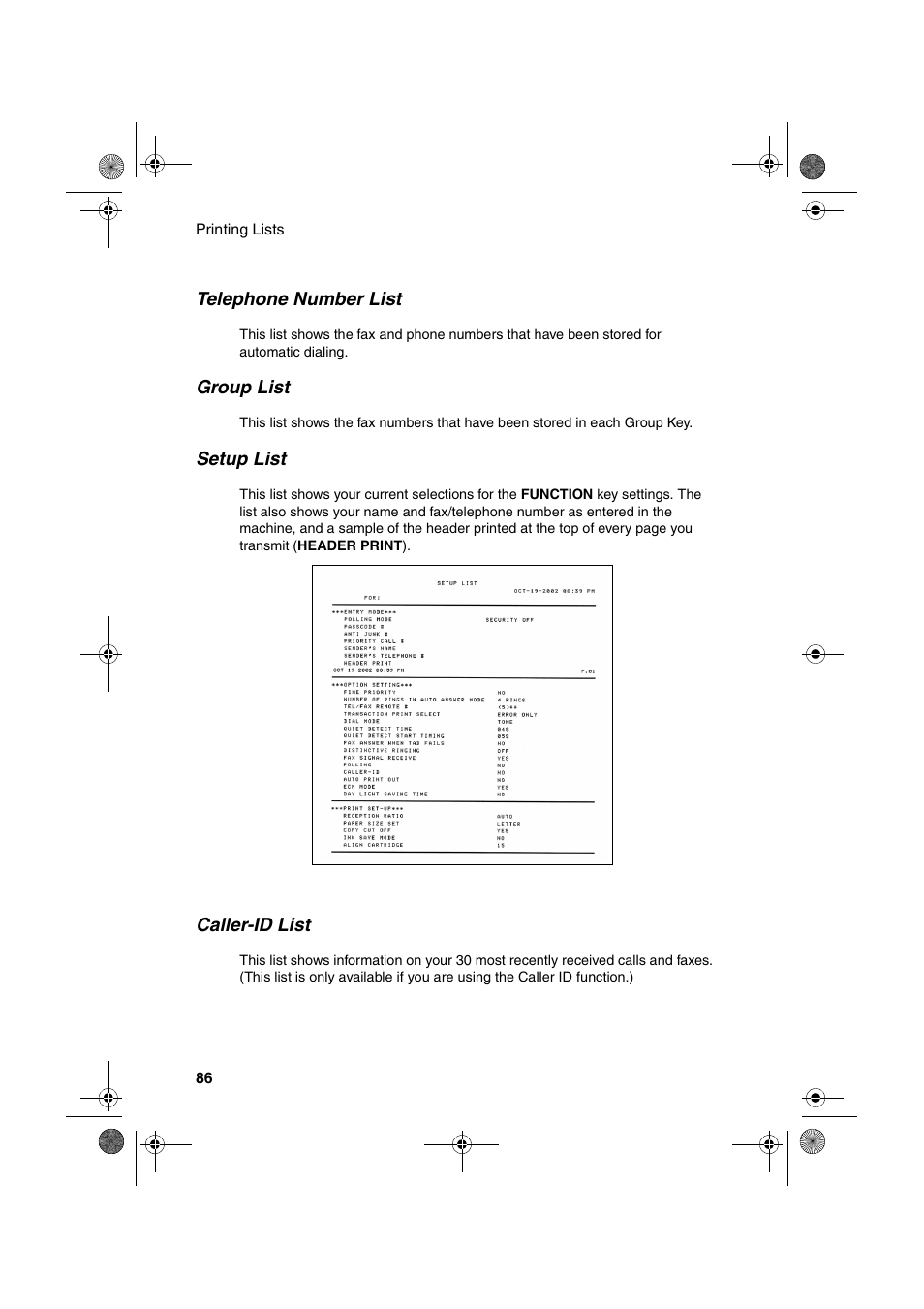 Sharp FO-B1600 User Manual | Page 88 / 120