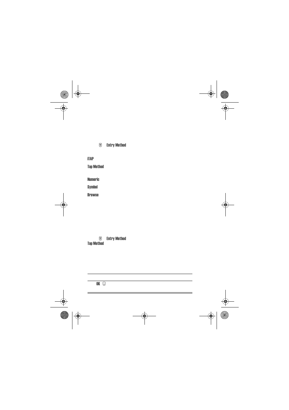 Entering text, Choose a text mode, Use tap method | Motorola Talkabout 720i User Manual | Page 35 / 85