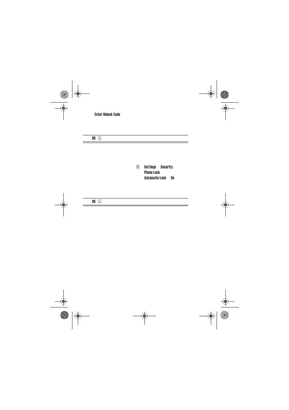 Changing a code, pin, or password, Set your phone to lock automatically | Motorola Talkabout 720i User Manual | Page 44 / 85