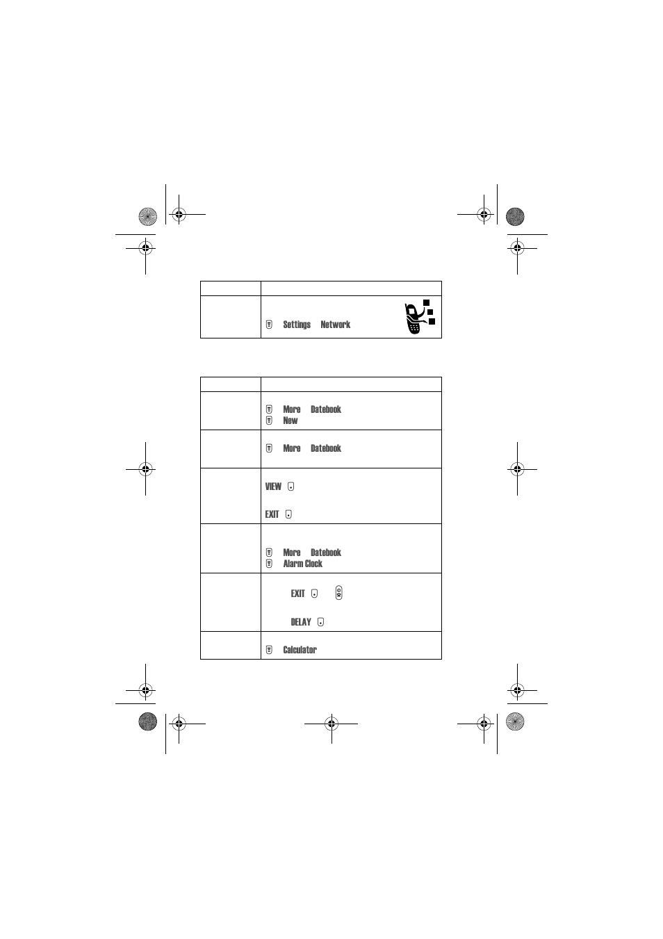 Network features personal organiser features | Motorola Talkabout 720i User Manual | Page 73 / 85