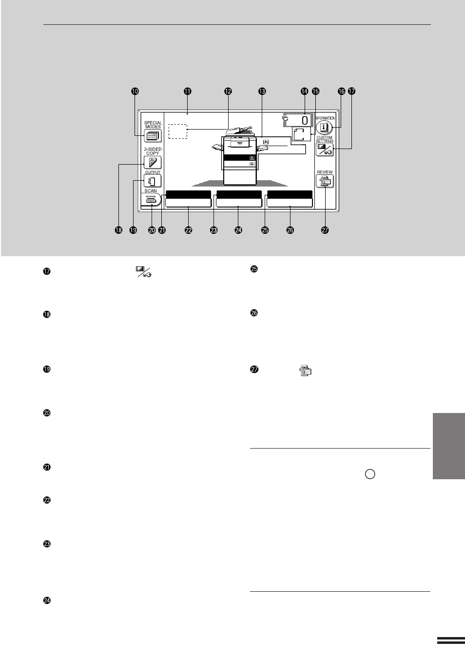 Part names and functions, Touch panel (basic screen) | Sharp AR-507 User Manual | Page 109 / 176