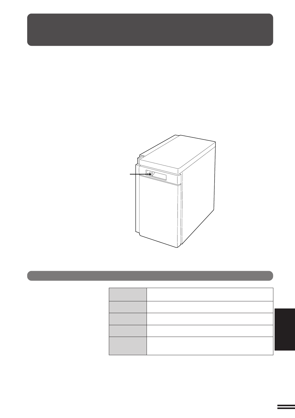 Large capacity tray (ar-lc1n), Specifications, Part names | Sharp AR-507 User Manual | Page 133 / 176