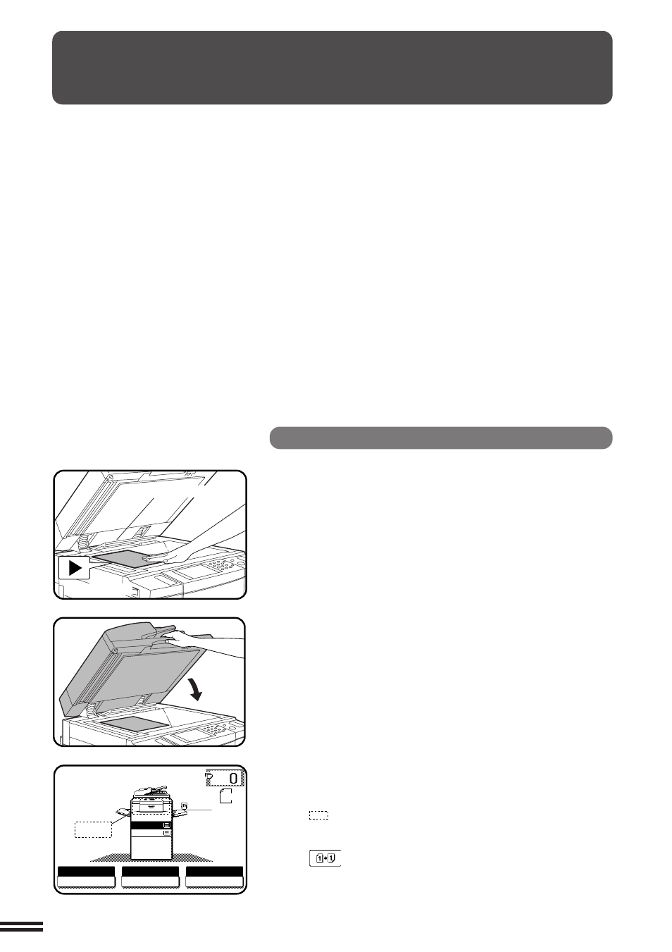 Copying from the document glass, Sided copies of 1-sided originals | Sharp AR-507 User Manual | Page 22 / 176