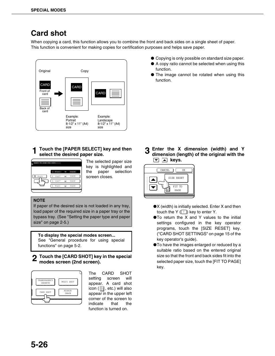 Card shot | Sharp AR-M455N User Manual | Page 125 / 183