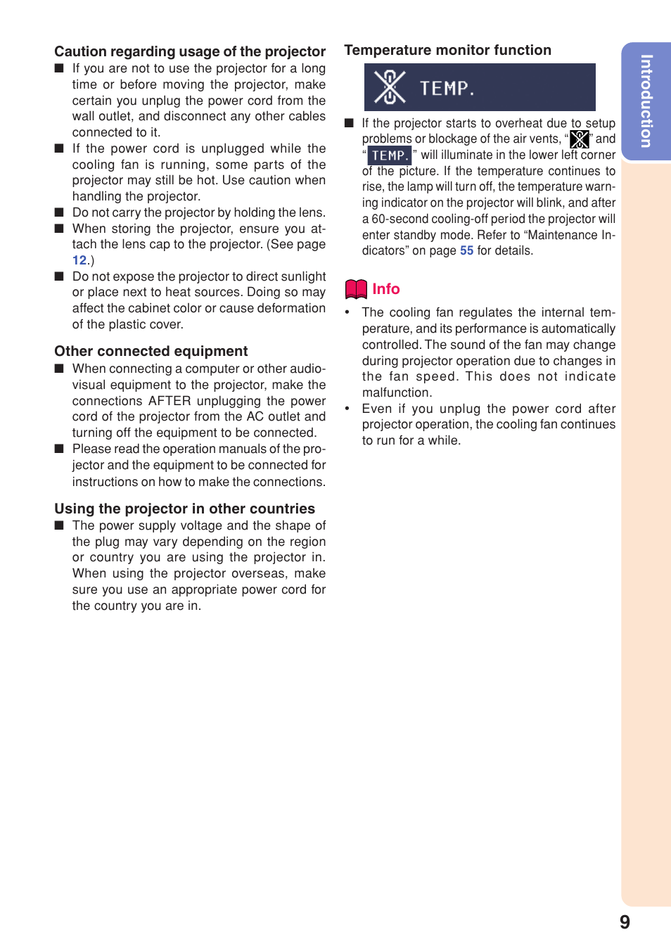 Sharp PG-F320W User Manual | Page 13 / 72
