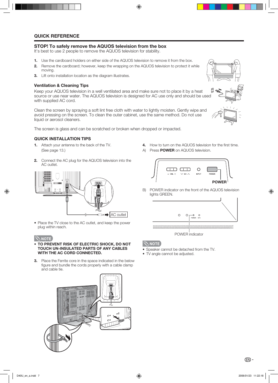 Sharp Aquos LC 45D40U User Manual | Page 8 / 54