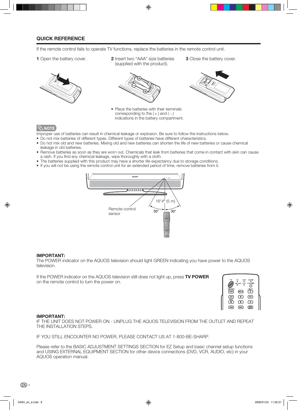 Sharp Aquos LC 45D40U User Manual | Page 9 / 54