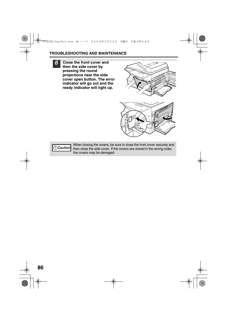 Sharp FODC550 User Manual | Page 88 / 116