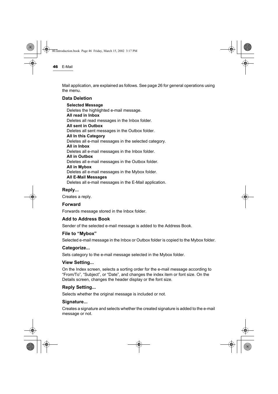 Sharp OZ-800 User Manual | Page 48 / 132