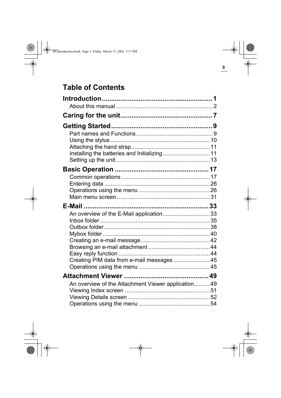 Sharp OZ-800 User Manual | Page 5 / 132