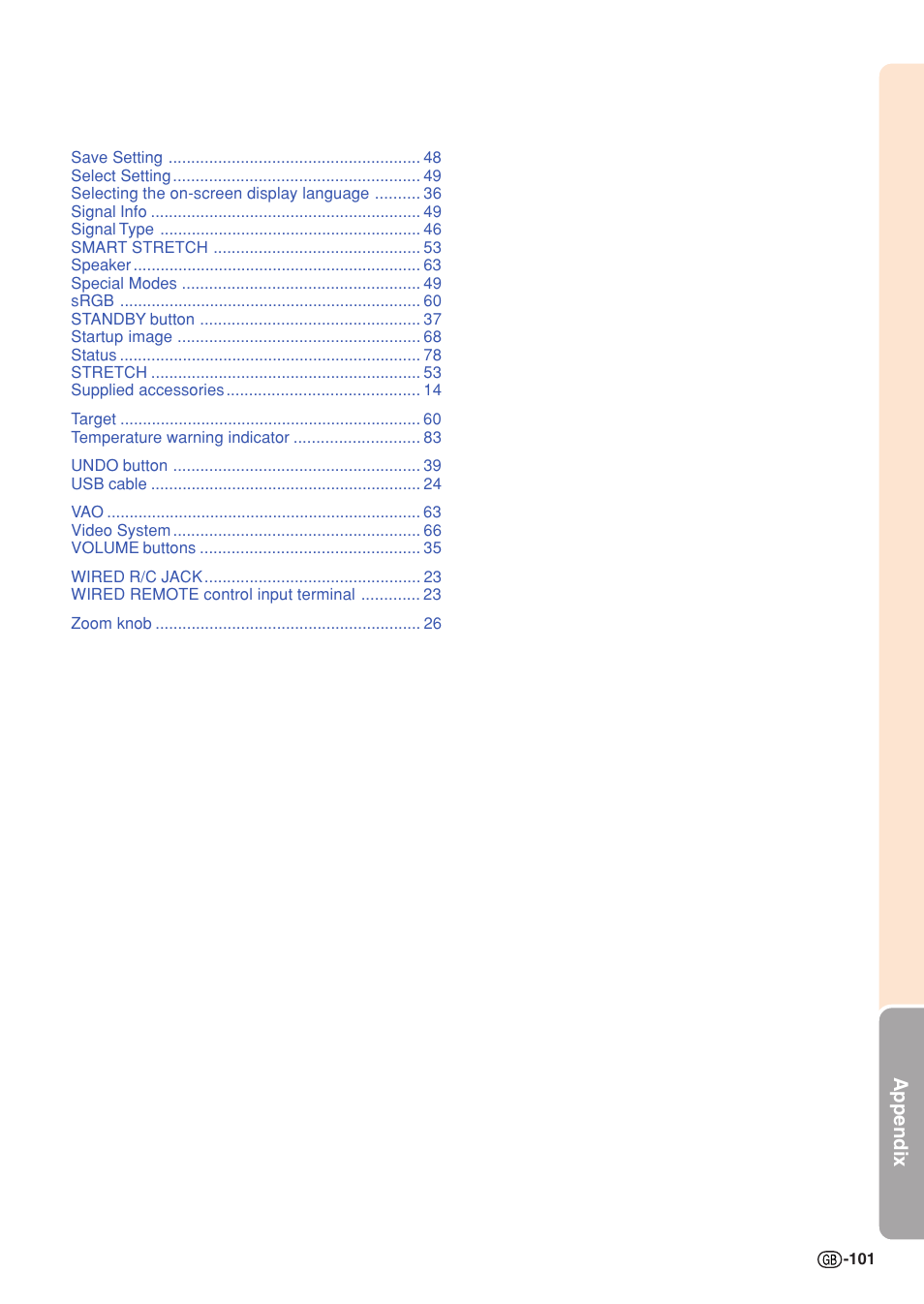 Appendix | Sharp XG-C55X User Manual | Page 105 / 106