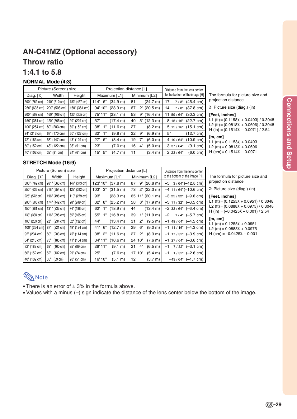 Connections and setup | Sharp XG-C55X User Manual | Page 33 / 106