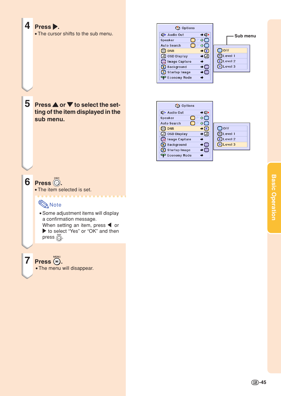 Sharp XG-C55X User Manual | Page 49 / 106