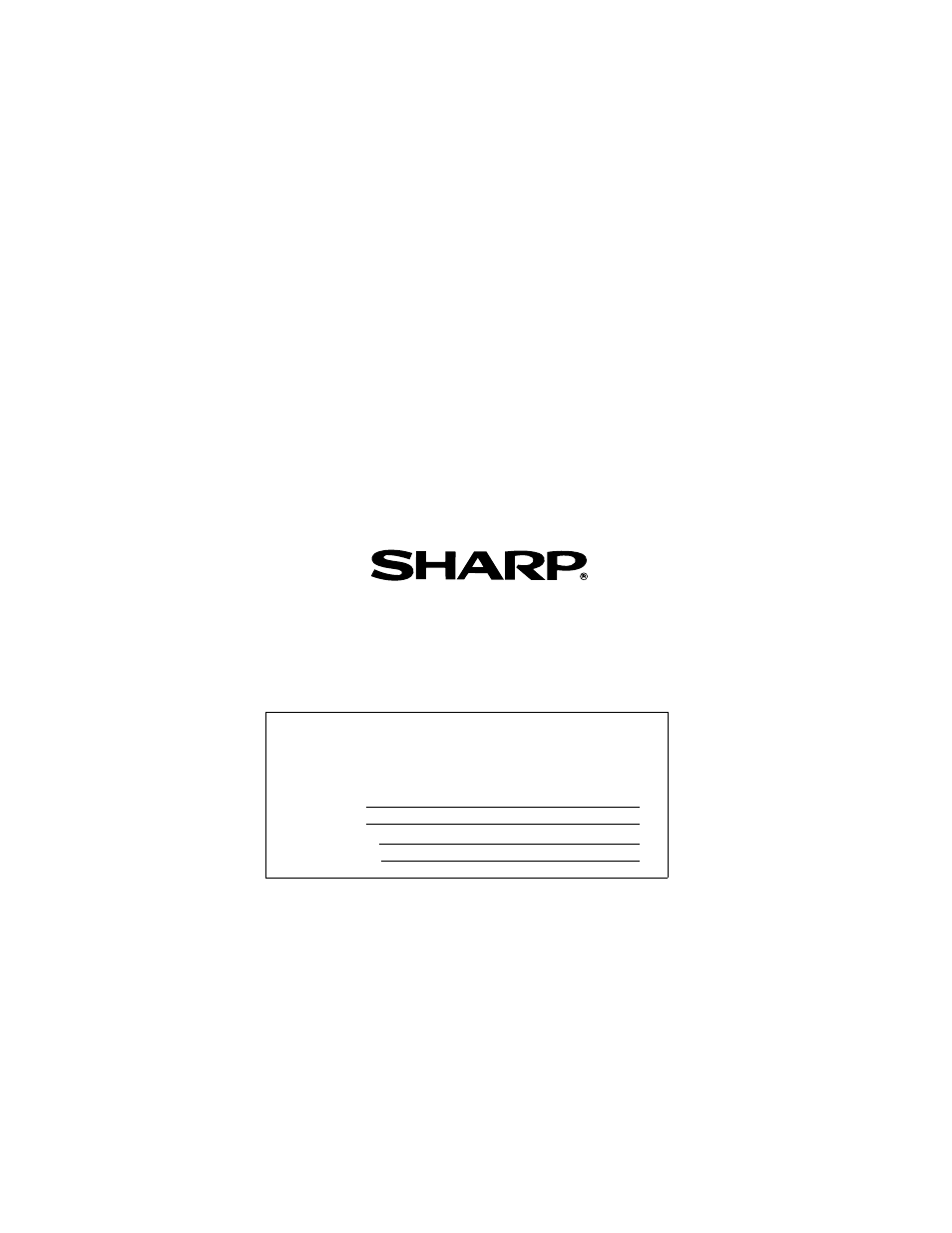 Sharp corporation, Sharp electronics corporation | Sharp UX-K01 User Manual | Page 14 / 14