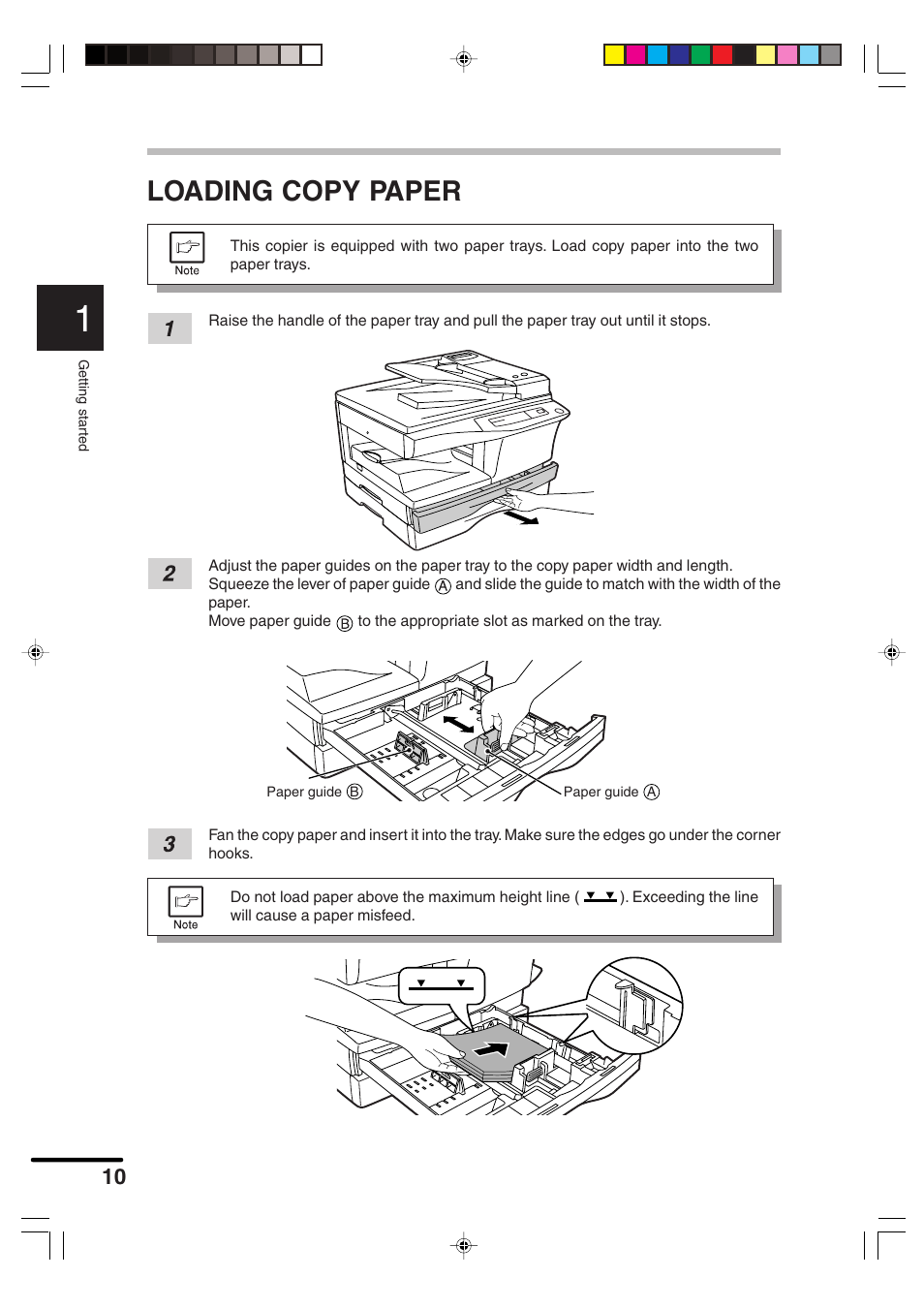 Loading copy paper | Sharp AR-F152 User Manual | Page 12 / 52