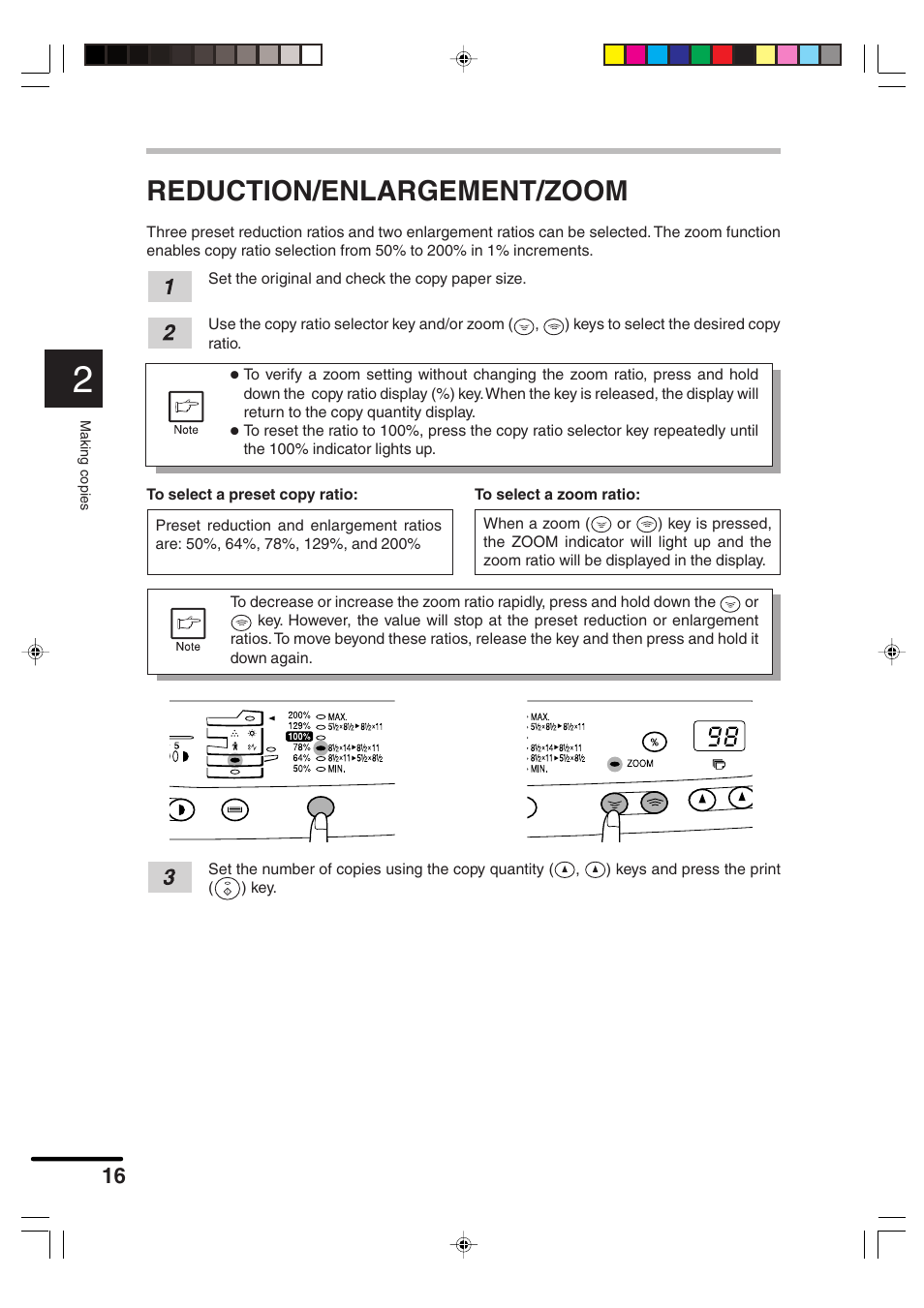 Reduction/enlargement/zoom | Sharp AR-F152 User Manual | Page 18 / 52